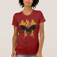 Burnflies - fêmea camisetas
