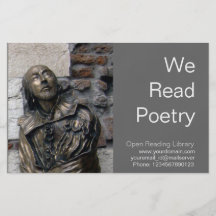 Busto de Shakespeare de Verona Modelo De Panfletos