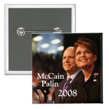 button6, McCain, Palin, 2008 - personalizado Pins