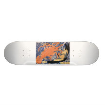 C. de pintura japonês 1800's skateboard