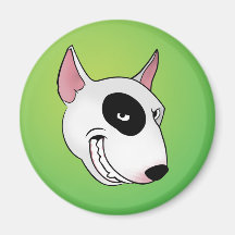 cabeça de bull terrier imas de geladeira