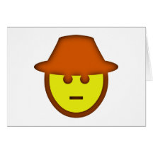 Cabeça head chapéu smilie cap cartao