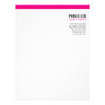 Cabeçalho cor-de-rosa elegante moderno liso simple papel de carta
