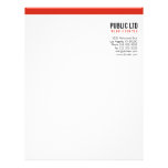 Cabeçalho vermelho elegante moderno liso simples # papel de carta