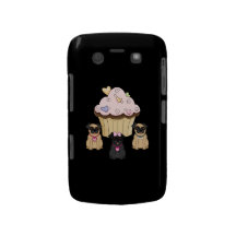Cães doces do Pug do cupcake Capa Blackberry