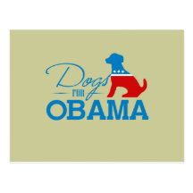 Cães para Obama - Cartao Postal