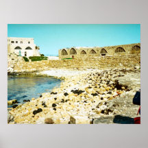 Caesarea - sobras do porto romano impressão
