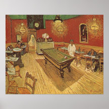 Café da noite por Vincent van Gogh Poster