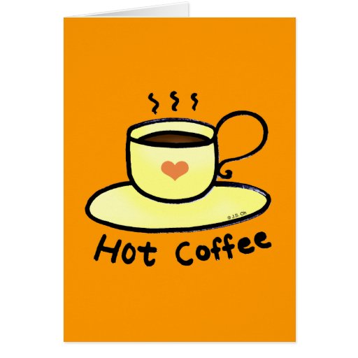 Café quente cartoes