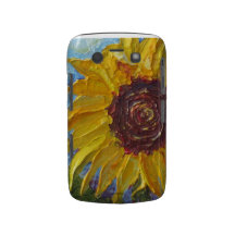 Caixa amarela de Blackberry do girassol Capas Blackberry Bold