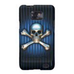 Caixa azul da galáxia de Samsung do crânio Capa Para Galaxy S2