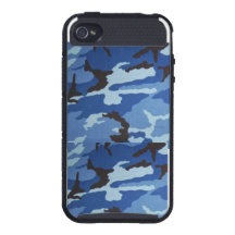Caixa azul do camo de Iphone iPhone 4 Capa