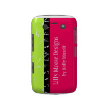 Caixa bonito chique de Blackberry do preto do verd Capa Blackberry Case-Mate