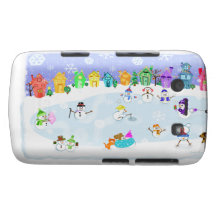 Caixa de Blackberry do dia da neve do boneco de ne Capas Blackberry Bold