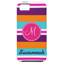 Caixa listrada personalizada do iPhone 5 do verão  Capa iPhone 5