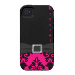 Caixa resistente elegante do iPhone cor-de-rosa e 