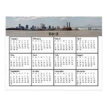 Calendário 2012 cartão postal
