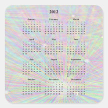 Calendário 2012 da etiqueta adesivo