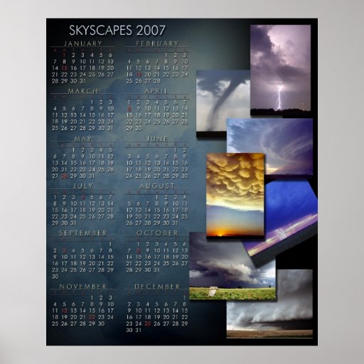 Calendário de Photograpy de 2007 tempos Posteres