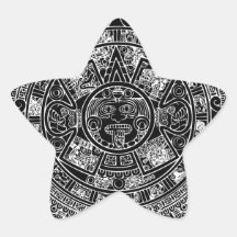 Calendário maia adesivos em forma de estrelas