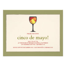 Cálice do convite de festas de Cinco de Mayo do Sa