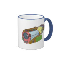 Câmara de vídeo do desenhista caneca