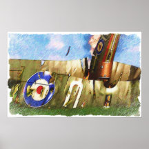 Camelo de Sopwith para baixo Impressão