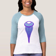 Camisa azul do design dos pires de vôo t-shirts