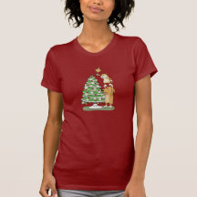 Camisa bonito do Natal: Gato e cão Tshirt