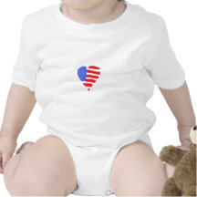 Camisa da bandeira americana do bebê macacãozinho para bebês