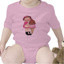 Camisa do bebê T do sorvete de Ragdoll Macacão