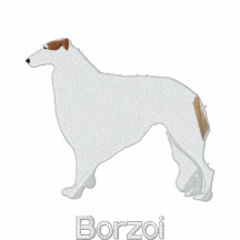 Camisa do bordado do Wolfhound do russo do Borzoi Camisa Polo Bordada