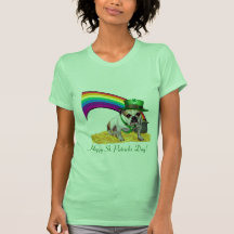 Camisa feliz do dia do St. Patricks do buldogue Tshirt