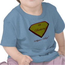 Camisa super do menino do primeiro aniversario camiseta