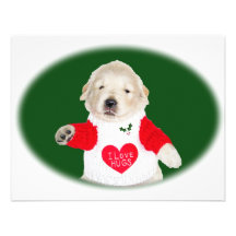 Camisas & presentes do golden retriever do Natal Convite