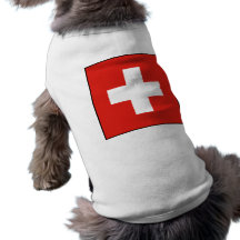 Camiseta de cão suíça da bandeira roupas para pets