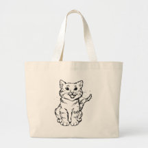 Camiseta do gatinho e presentes 129 bolsa para compras
