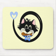 Camiseta legal e presentes do gato do azul mouse pad