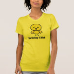 Camisetas femininas do pintinho do aniversário