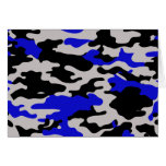 Camo preto e azul cartoes