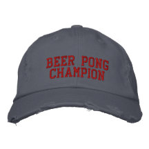 Campeão de Pong da cerveja Bone Bordado