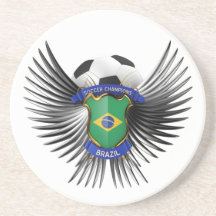 Campeões do futebol de Brasil Porta-copo