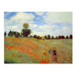 Campo das papoilas, Claude Monet Cartao Postal