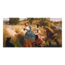 Campos de trigo da Sra. Schuyler Burning Ela por L Cartões Com Foto Personalizados
