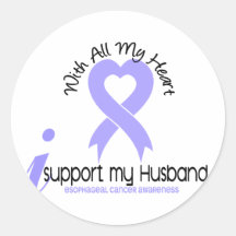 Cancer esofágico eu apoio meu marido adesivo