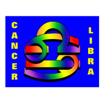 Cancer & Libra GLBT cartées postais