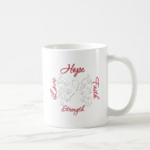 Câncer pulmonar da força do amor da fé da esperanç caneca