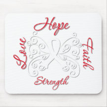 Câncer pulmonar da força do amor da fé da esperanç mouse pad