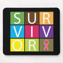 Cancro da mama do azulejo do sobrevivente de cânce mousepad