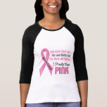 Cancro da mama eu visto orgulhosa o rosa 1 t-shirt